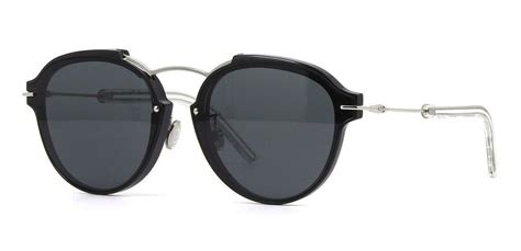 Used Auth Christian Dior Eclat Sunglasses Black Palladium 